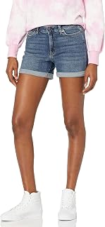 Amazon Essentials Women's Slim-Fit Mid-Rise 4” (10.2cm) Denim Shorts