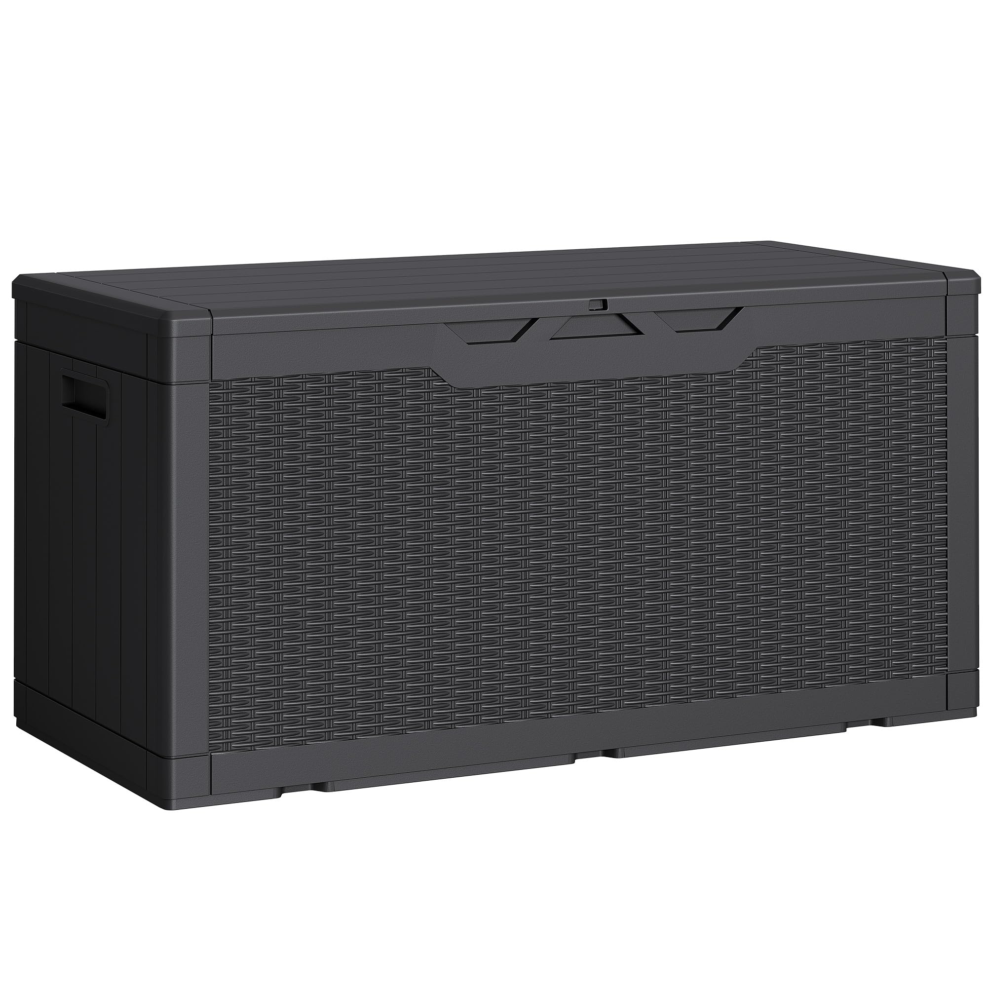 Greesum Outdoor Storage Box 100 Gallon Storage Bin with Lid for Patio Furniture,