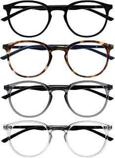 OPULIZE Met RRRR60-127C +3.50 Large Round Reading Glasses Pack of 4