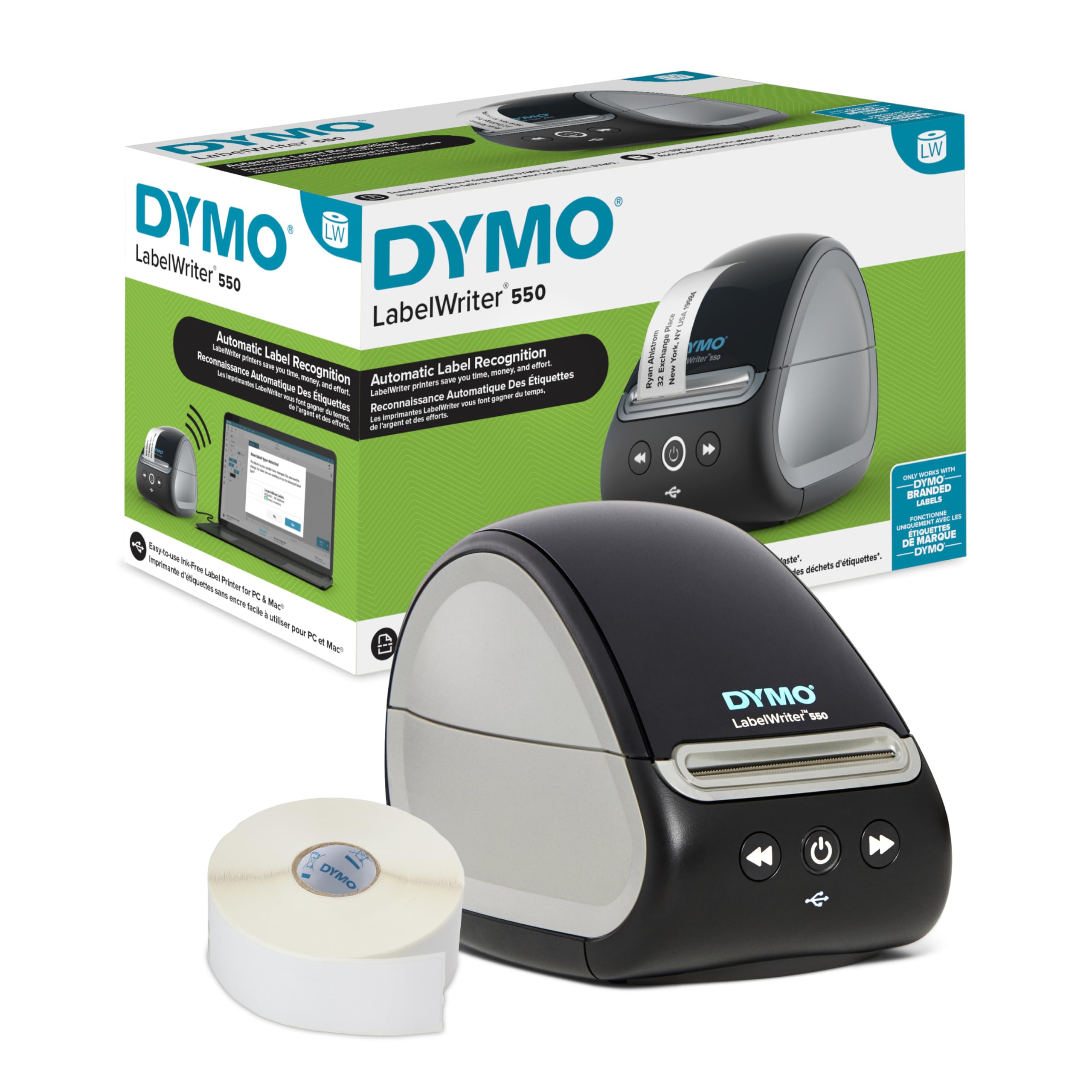 DYMO LabelWriter 550 Series Label Printer with Dymo-Branded Label Compatibility 