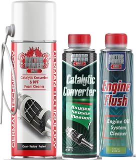 MotorPower Care P0420 P0430 Catalytic Converter Cleaner Kit — 3-Step Fix: Fuel Additive + Foam Spray + Engine Flush | Pass Emissions &amp; Clear Check Engine Light