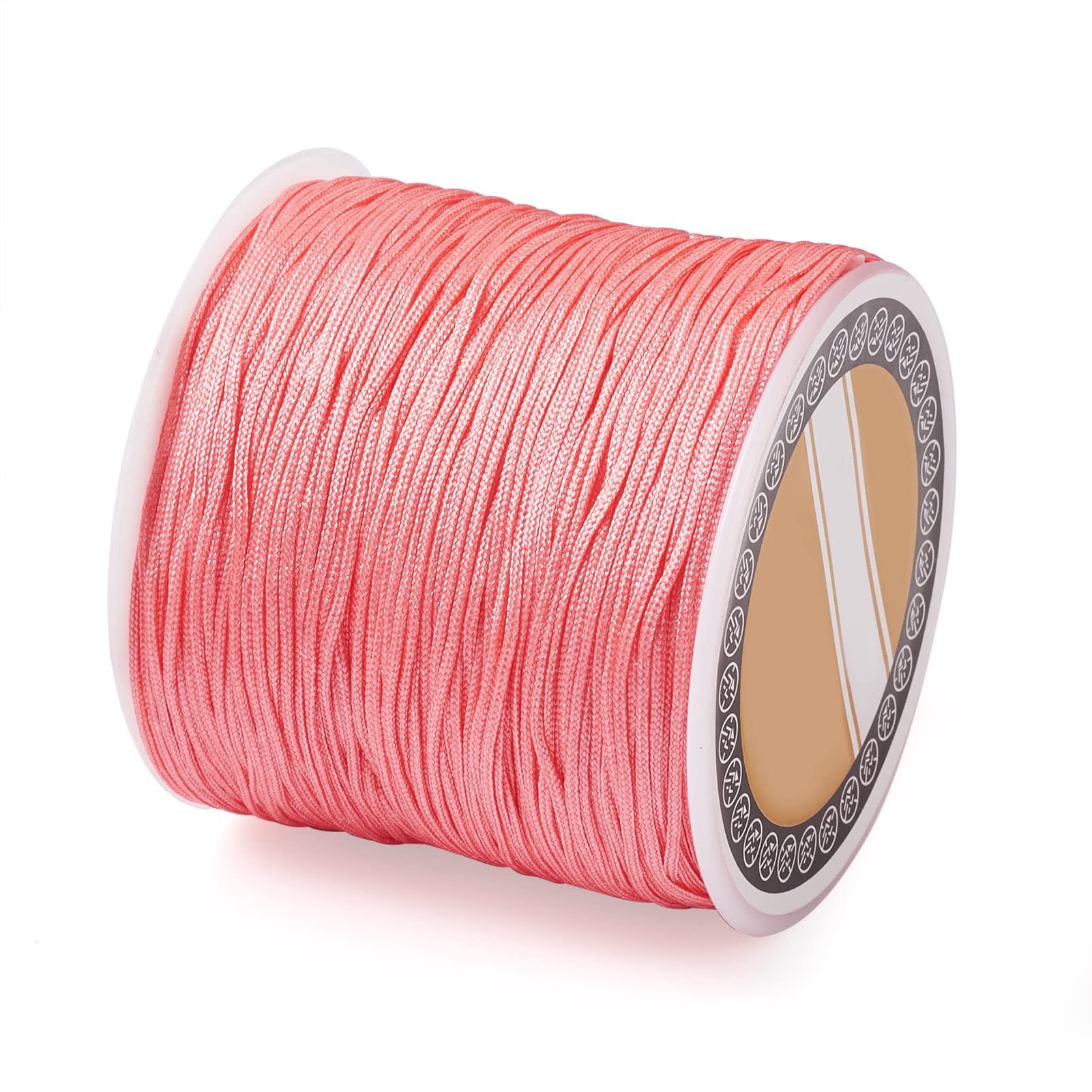 100 Yards 0.8mm Nylon Cord Light Salmon Nylon Cord for Beading, Chinese Knotting