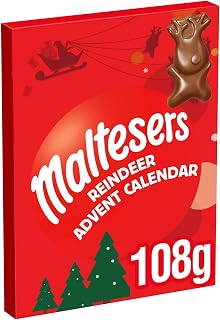Maltesers Honeycomb Milk Chocolate Advent Calendar Christmas Gift Box 108g | Honeycomb Milk Chocolate Advent Calendar, Crunchy Centre Christmas Sweets, Perfect for Festive Treats, Holiday Snack Gift