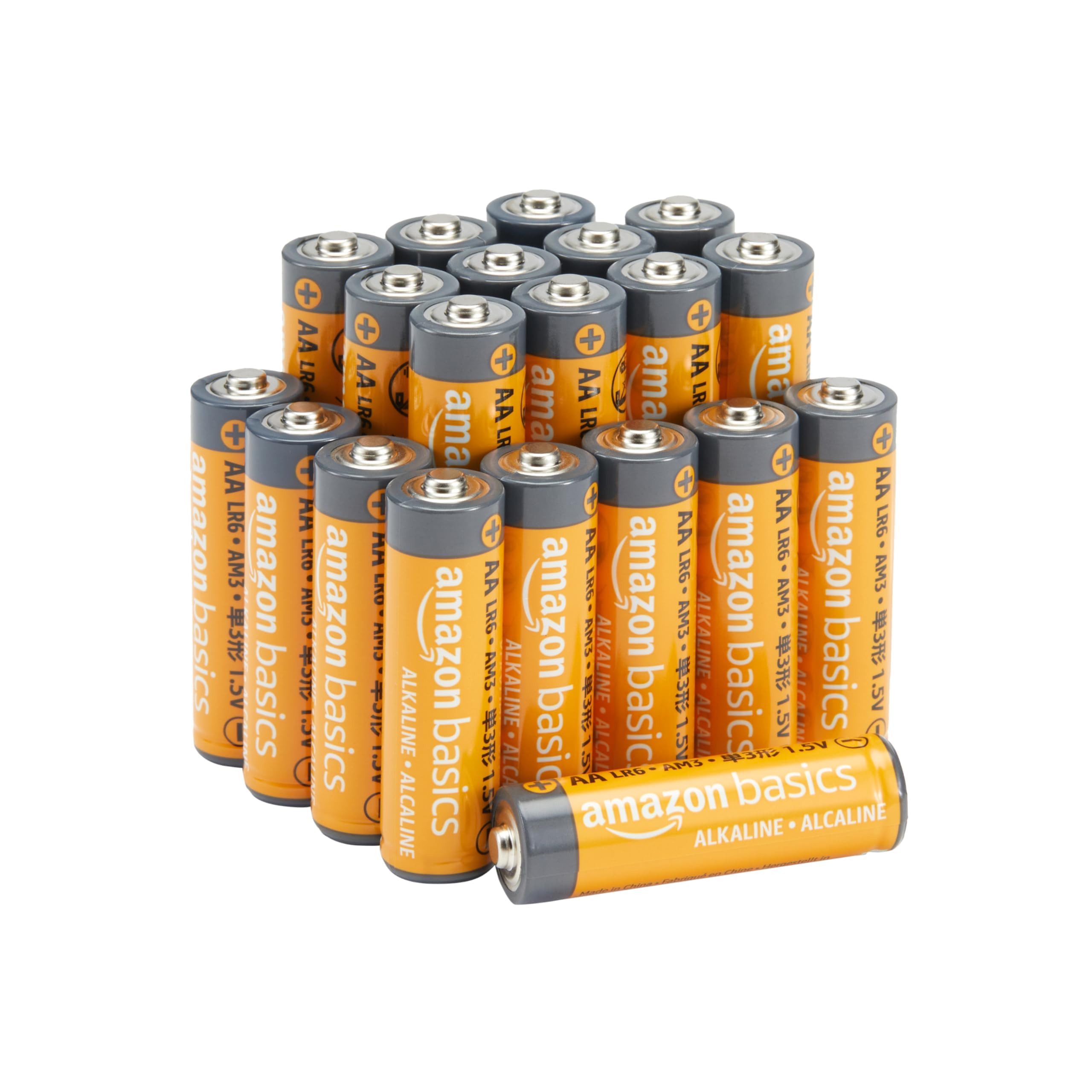 Amazon Basics 20-Pack AA Alkaline High-P