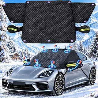 Maxee Windscreen Cover Winter Magnetic Frost Black E