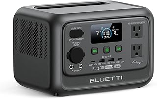 BLUETTI Elite 30 V2 Portable Power Station 288Wh 600W LFP Solar Generator | Power Lifting 1500W, 10ms UPS, 45 Min 0-80% Fast Charging, Emergency Backup Power for Blackout, Camping and Road Trip