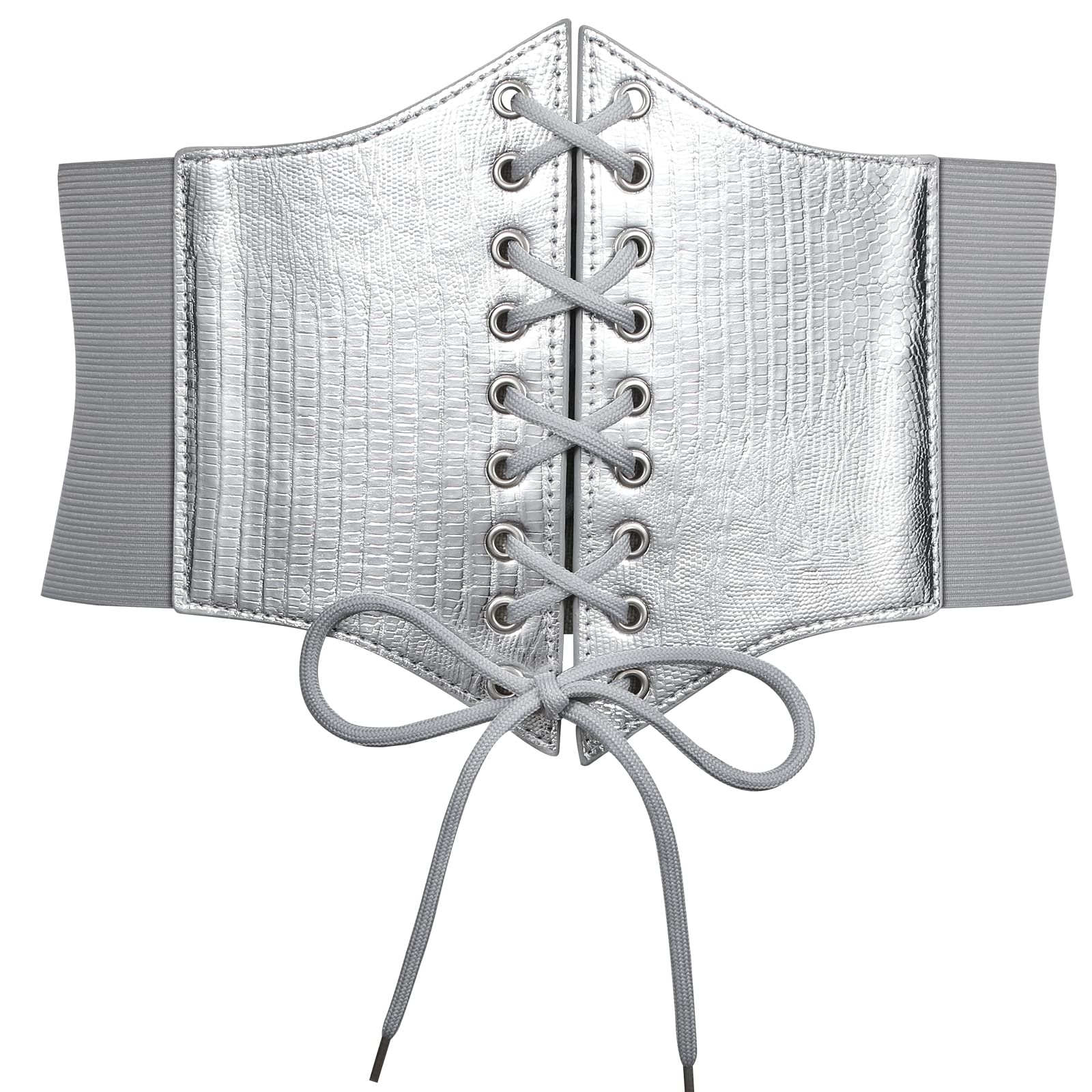 JasGood - Women's lace up corset, elastic and wide, ideal for Halloween parties 