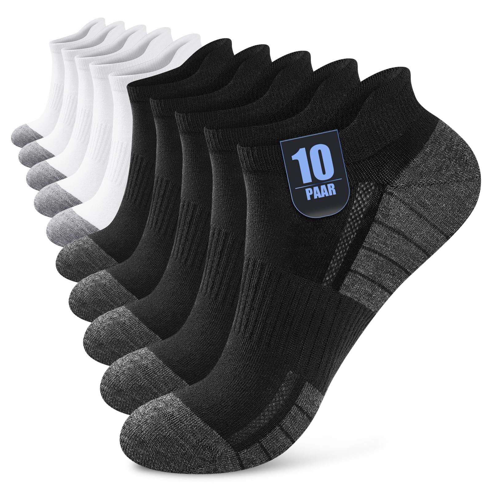 Men's Women's Ankle Socks 10/20 Pairs, Cotton