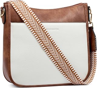 BOSTANTEN Crossbody Bags for Women Vegan Leather Purse Wide Shoulder Strap
