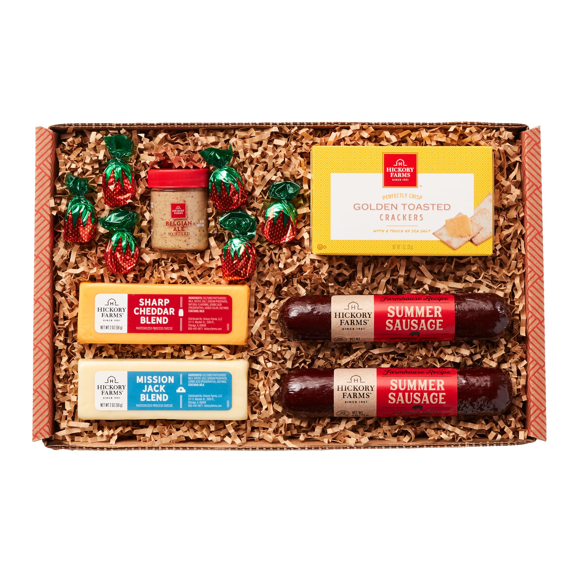 Hickory Farms Farmhouse Meat & Cheese Food Gift Basket (Small) - Box Set | Charc