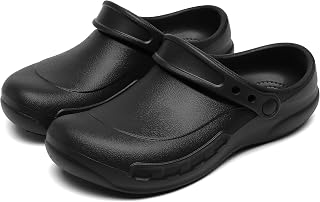 ZEENXIUYA Unisex Non Slip Work Chef Shoes Waterproof Closed Toe Kitchen Clogs Restaurante Food Service Garden Nurse Black