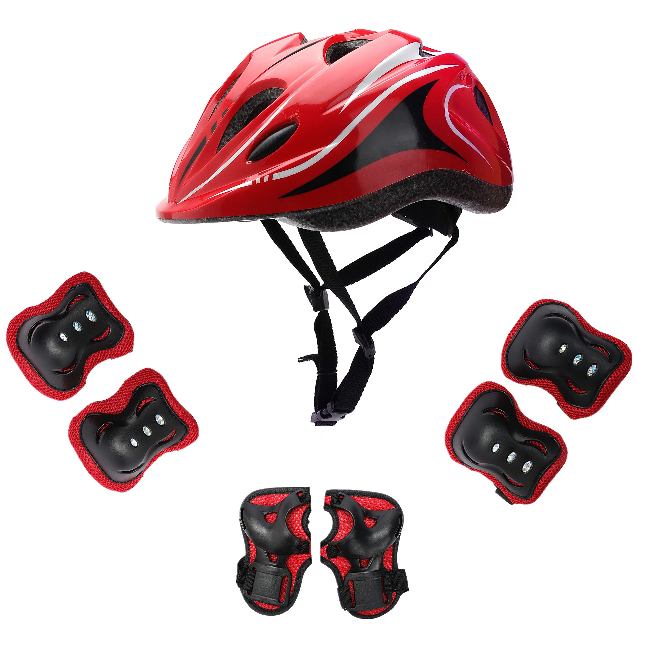HENXING Kids Helmet Knee Elbow Pads Wrist Guard Sport Protective Gear Adjustable
