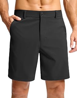 Soothfeel Men's Casual Shorts 7"/ 9" /11" Golf Shorts for Men Flat Front Dress Work Clothing Lightweight with 3 Pockets