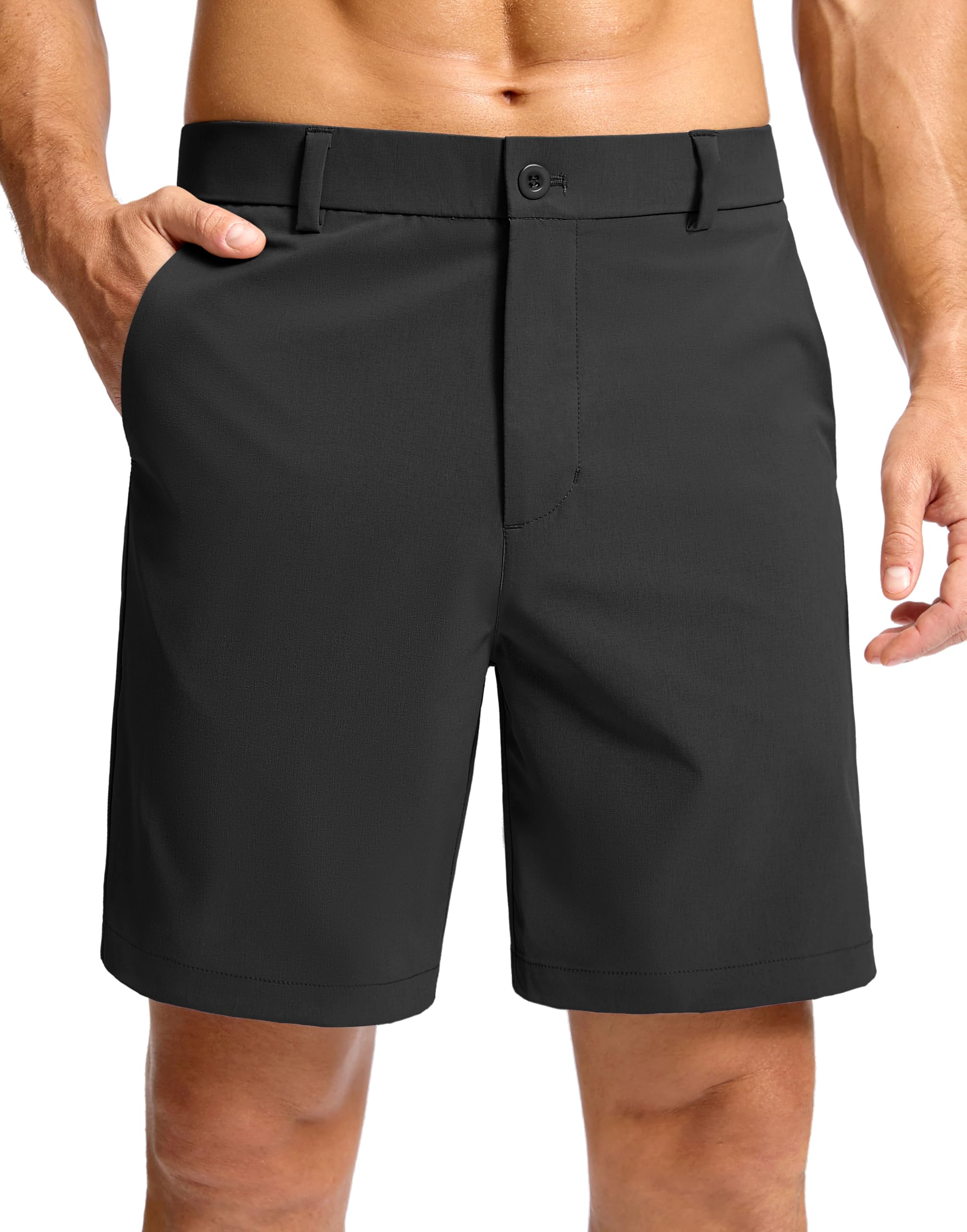 Soothfeel Men's Casual Shorts 7"/ 9" /11" Golf Shorts for Men Flat Front Dress W