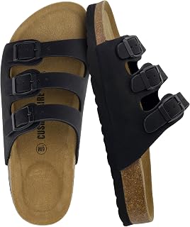 CUSHIONAIRE Women's Lela Cork Sandal with +Comfort