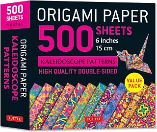 Origami Paper 500 sheets Kaleidoscope Patterns 6 (15 cm): Tuttle Origami Paper: Double-Sided Origami Sheets Printed with 12 Different Designs (Instructions for 6 Projects Included)