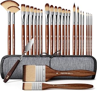 27pcs Paint Brush Set, Acrylic Oil Painting Brushes for Artists