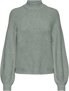 ONLY Onlkatia LS Detail Highneck CC Knt Maglione Lavorato a Maglia Donna