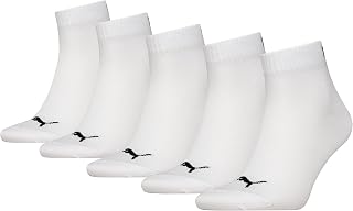 PUMA Unisex Quarter Plain Socks Unisex Adult (Pack of 5)