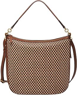 Fossil Women's Jolie Leather Hobo Bag, Neutral Woven