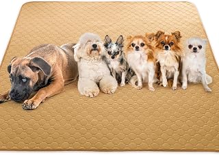 INULABO Washable Pet Sheets, Pee Pads, Fully Washable, Reusable, Notice Changes in Health Conditions, Big Size, (1 Sheet), Brown