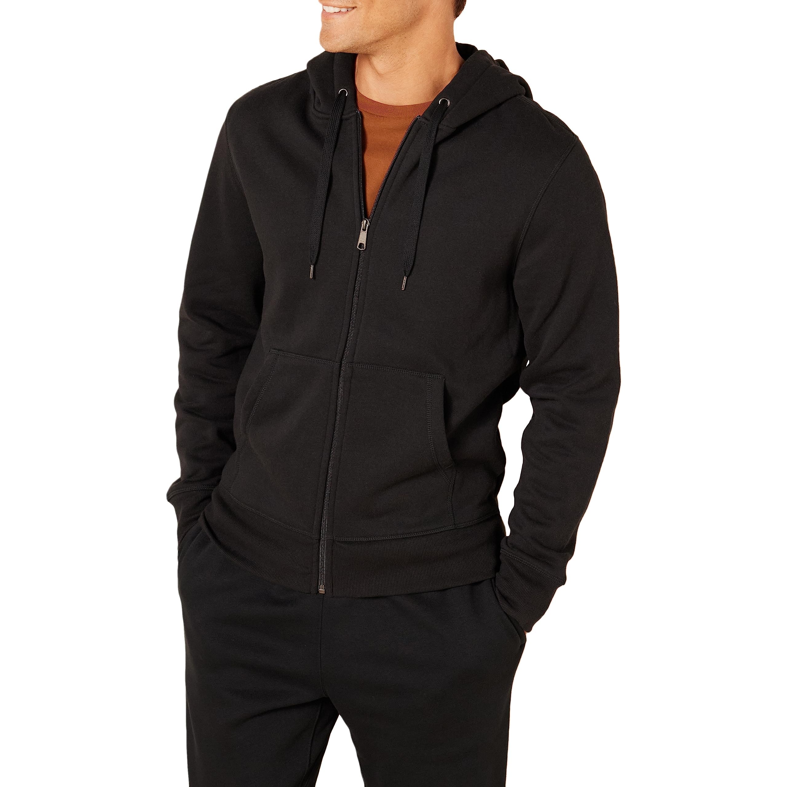 Amazon Essentials Men's Full-Zip Fleece Hoodie Sweatshirt (Available in Big & Ta