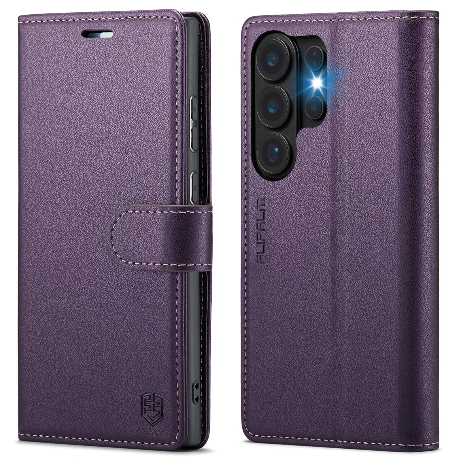 FLIPALM Wallet Case for Samsung Galaxy S26 Ultra 6.9", Purple | Card Holder, RFI