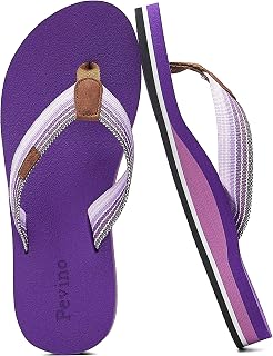 Pevino Women's Orthotic Flip Flops,Casual Comfortable Yoga Mat Thong Sandal with Arch Support