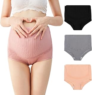 CM Tech Maternity Shorts [Set of 4], Low-rise Cotton Pregnancy Pants, Pre- and Postnatal, Cotton, Antibacterial and Deodorant, Maternity Underwear, No-tightening, Panties, Large Size