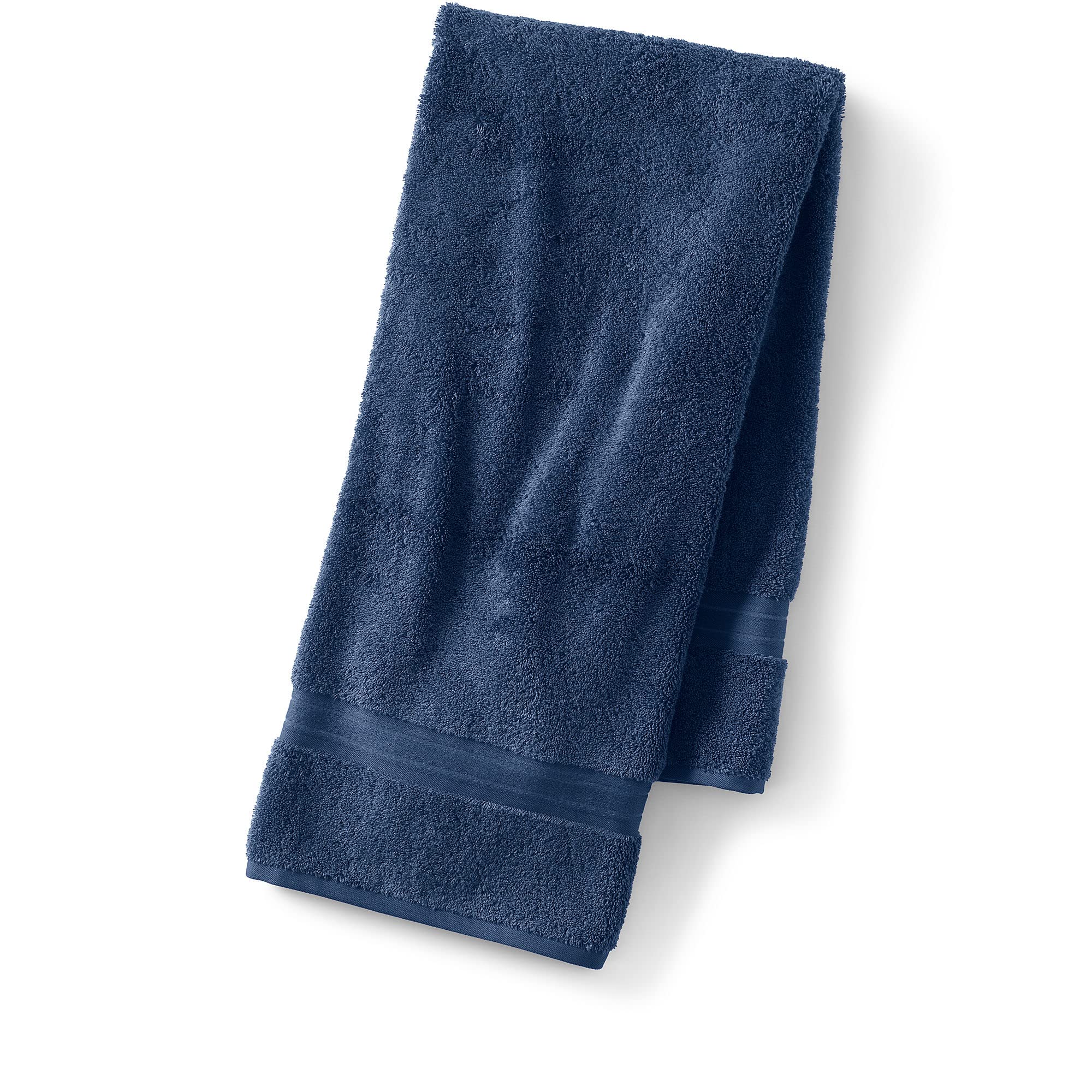 Lands' End Supima Cotton Towels Bath Sheet, 1 Piece Deep Sea Navy