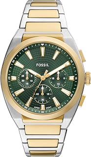 Fossil Men's Everett Quartz Stainless Steel Three-Hand Watch, Color: Silver (Model: FS5821)