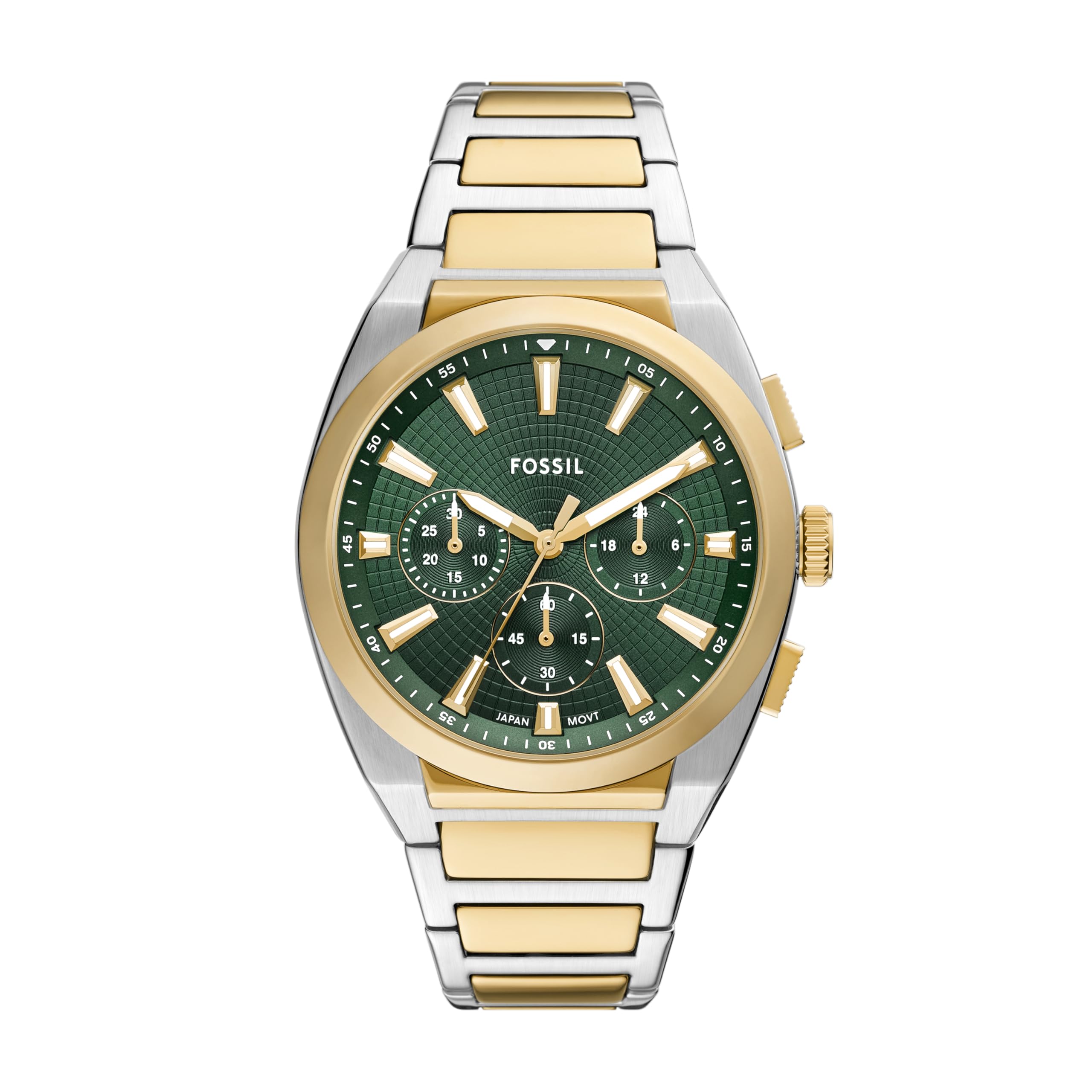 Fossil Men's Everett Quartz Stainless Steel Three-Hand Watch, Color: Silver (Mod