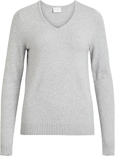 Vila Viril L/S V-Neck Knit Top-Noos Women's Sweatshirt