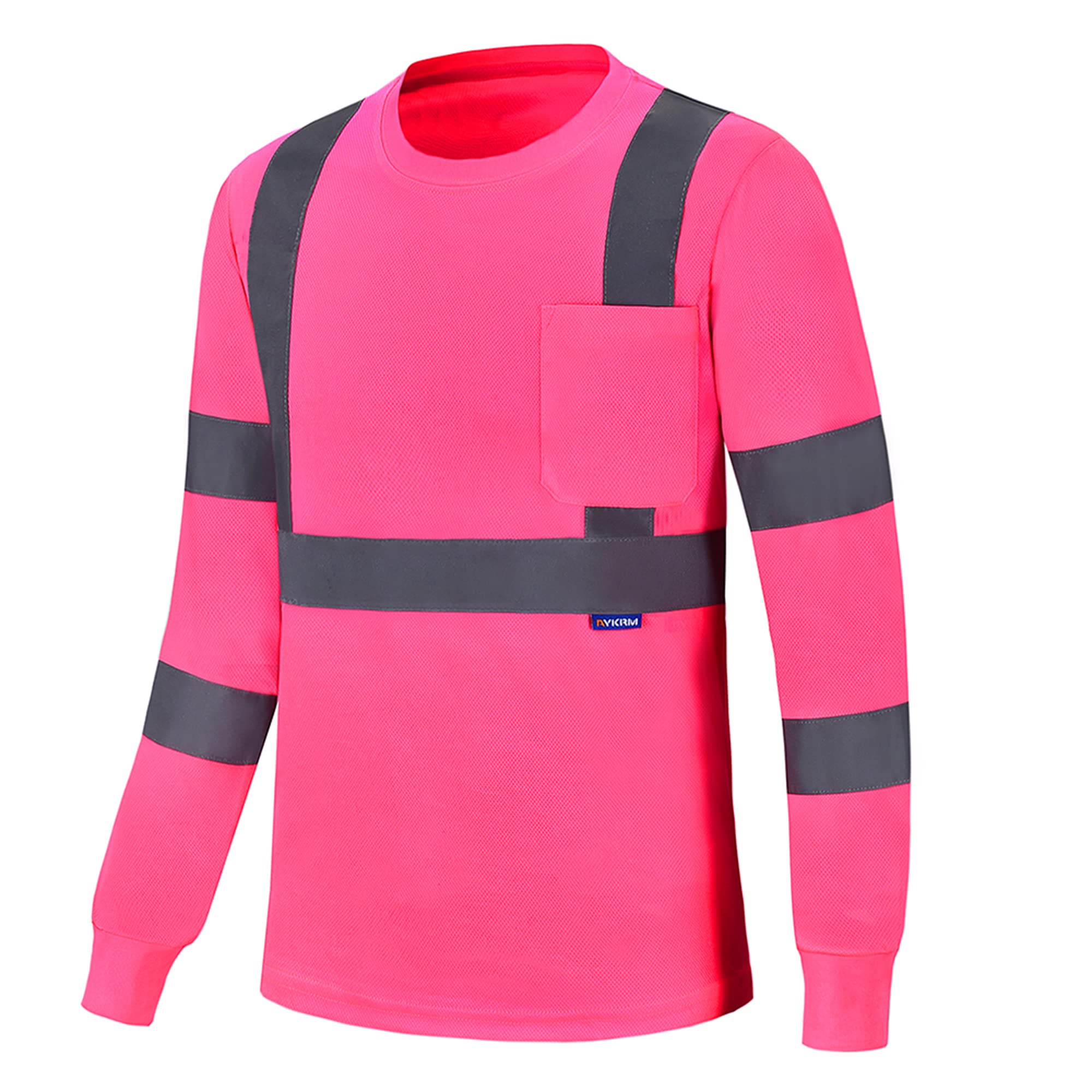 A-SAFETY Safety Shirt,High Visibility Work T Shirt Long Short Sleeve Class 3 (XS