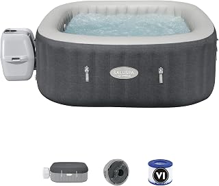 SaluSpa Hot Springs 4-6 Person Square Inflatable Hot Tub, Energy-Efficient | 40% More Energy-Efficient Than Similar Hot Tubs, Wi-Fi Compatible, 140 Soothing Jets, Ultra-Durable Design, 5-Minute Setup