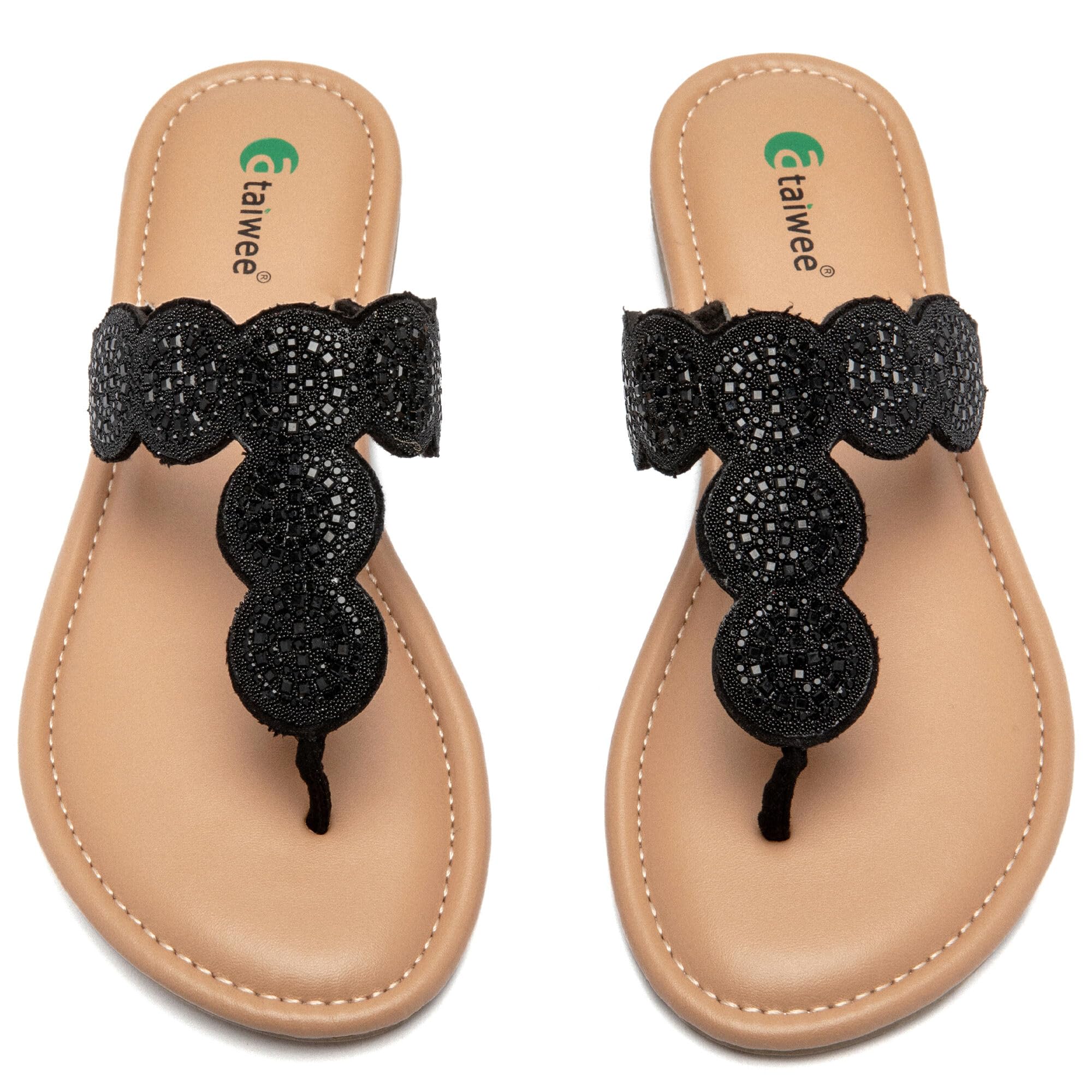 Ataiwee Women's Elegant Flip Flops Sandals in Bohemian Style