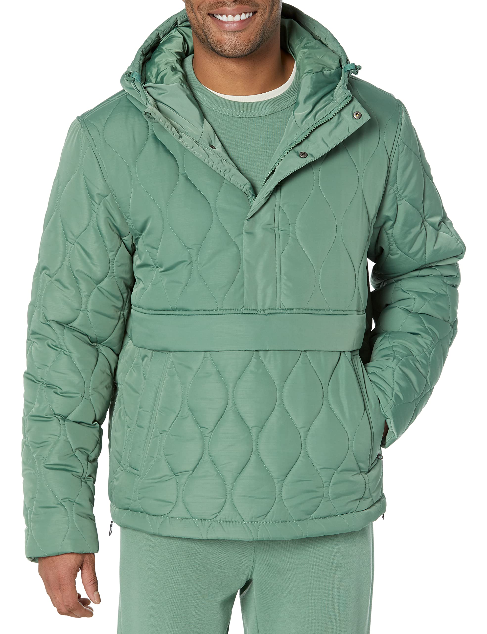 Amazon Essentials Men's Hooded Water Repellent Insulated Anorak Down Jacket with
