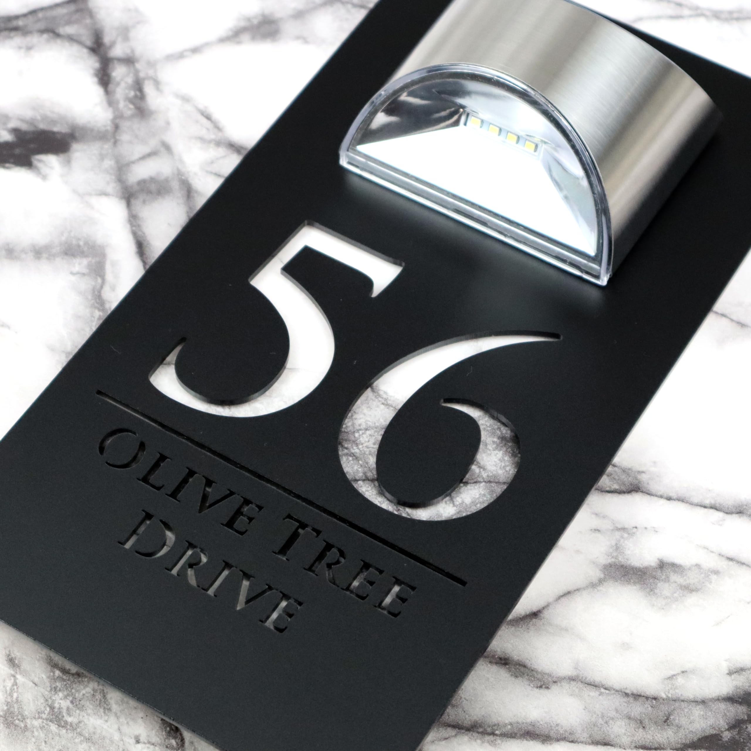 K Smart Sign | Bellissima LED F32 | Contemporary House Signs Plaques Door Number