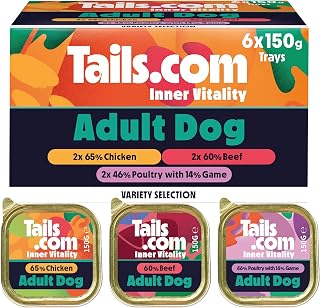 Tails.com • Wet Dog Food • Variety Multipack 6x150g Chicken Beef Poultry