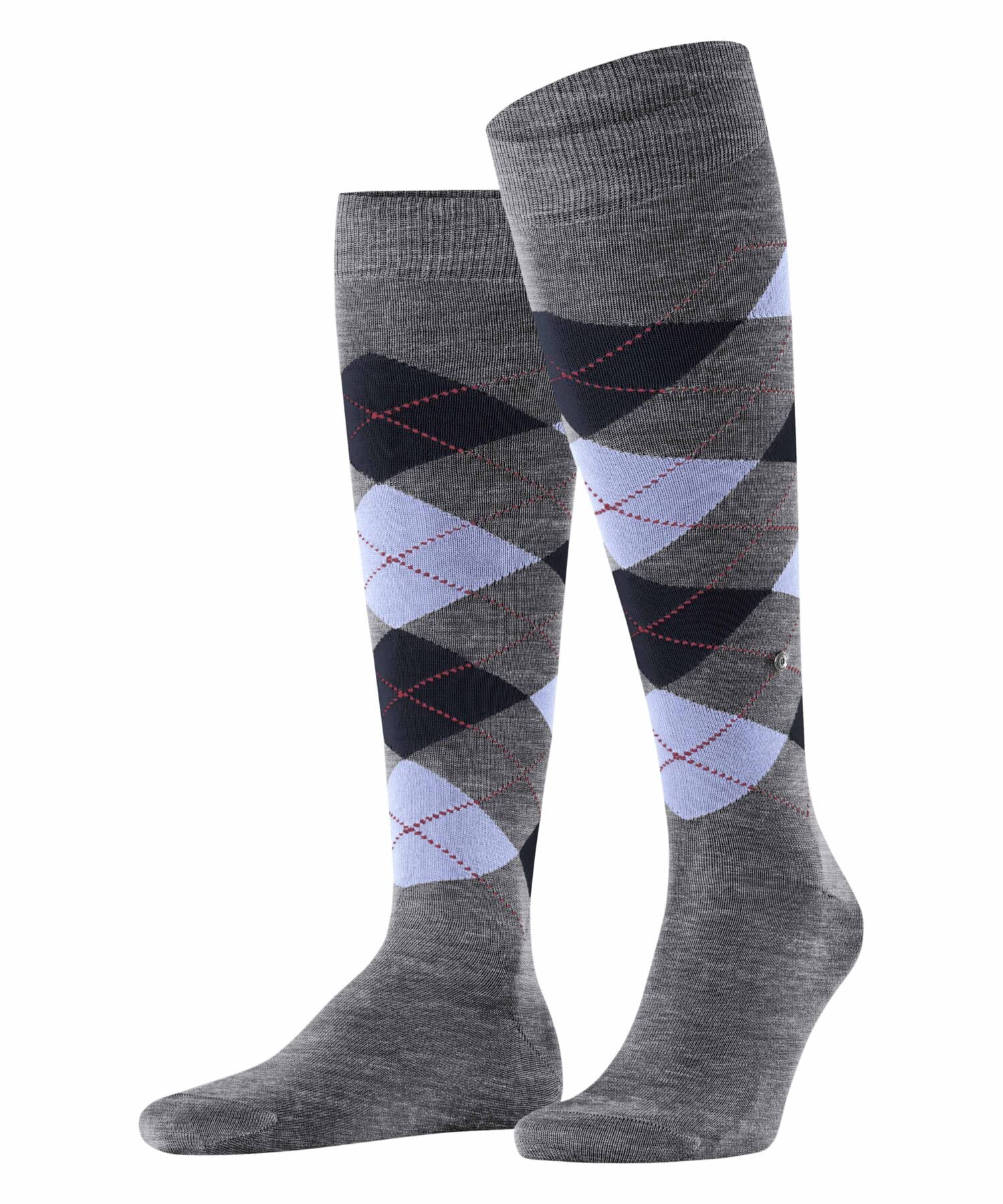 Burlington Men's Manchester Knee-High Socks Breathable Cotton Thin Flat Seam In 