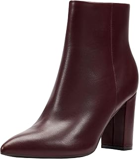 Marc Fisher Glorena, Stivaletto Donna, Pelle Rosso Scuro 600, 35 EU