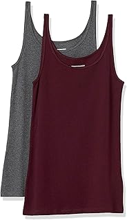 Amazon Essentials Women's Slim Fit Strappy Tank Top 2 Pack