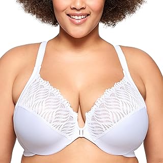 Glamorise Vorderverschluss Mit T-rücken Mit Bügel #1246 Women's Plunge Bra (Pack of 1)