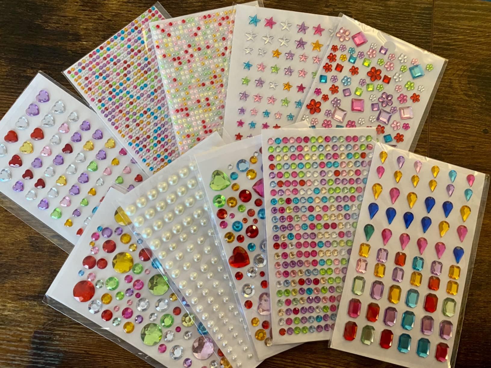 Gem Stickers Craft Gems Self Adhesive Rhinestone Jewel Sticks Gemstone Acrylic G