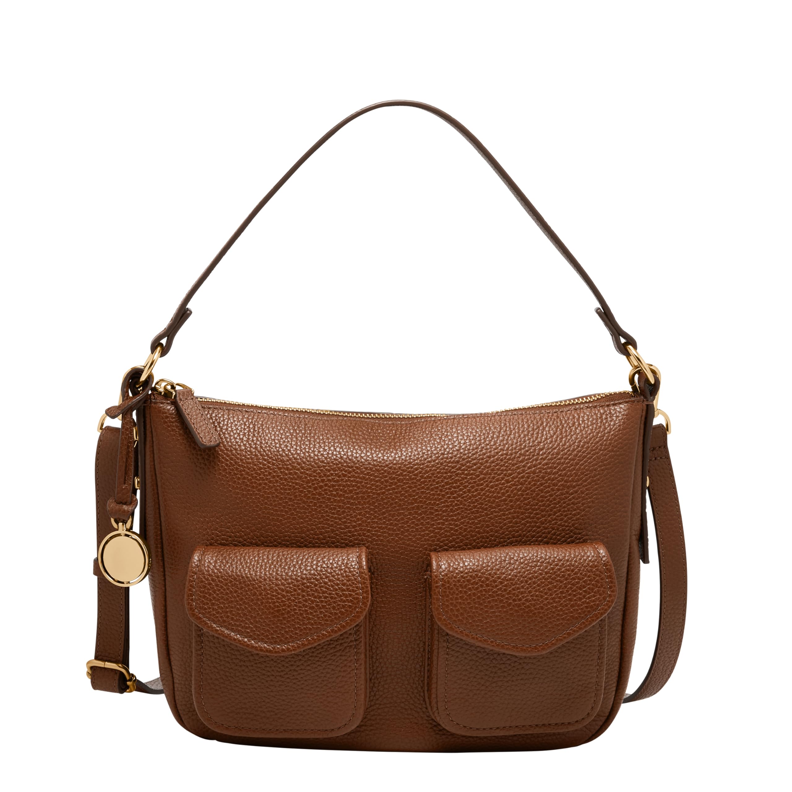 Fossil Women's Jolie Leather Crossbody Bag, Neutral Woven