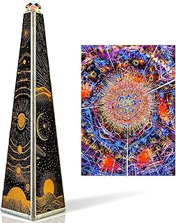 7.5" Stars and Moon Kaleidoscope for Adults,Handmade Triangular Prism Sun Planet Universe Adults Kaleidoscope, Gift Box,Birthday Christmas New Year Valentine's Day Present Gift Man Woman