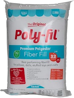 Poly-Fil Fairfield Original Fiber Fill Stuffing, Premium Polyester, 32 oz. | Machine Washable, Smooth Consistency, for Toys, Dolls, Cloud Decor, Craft Projects