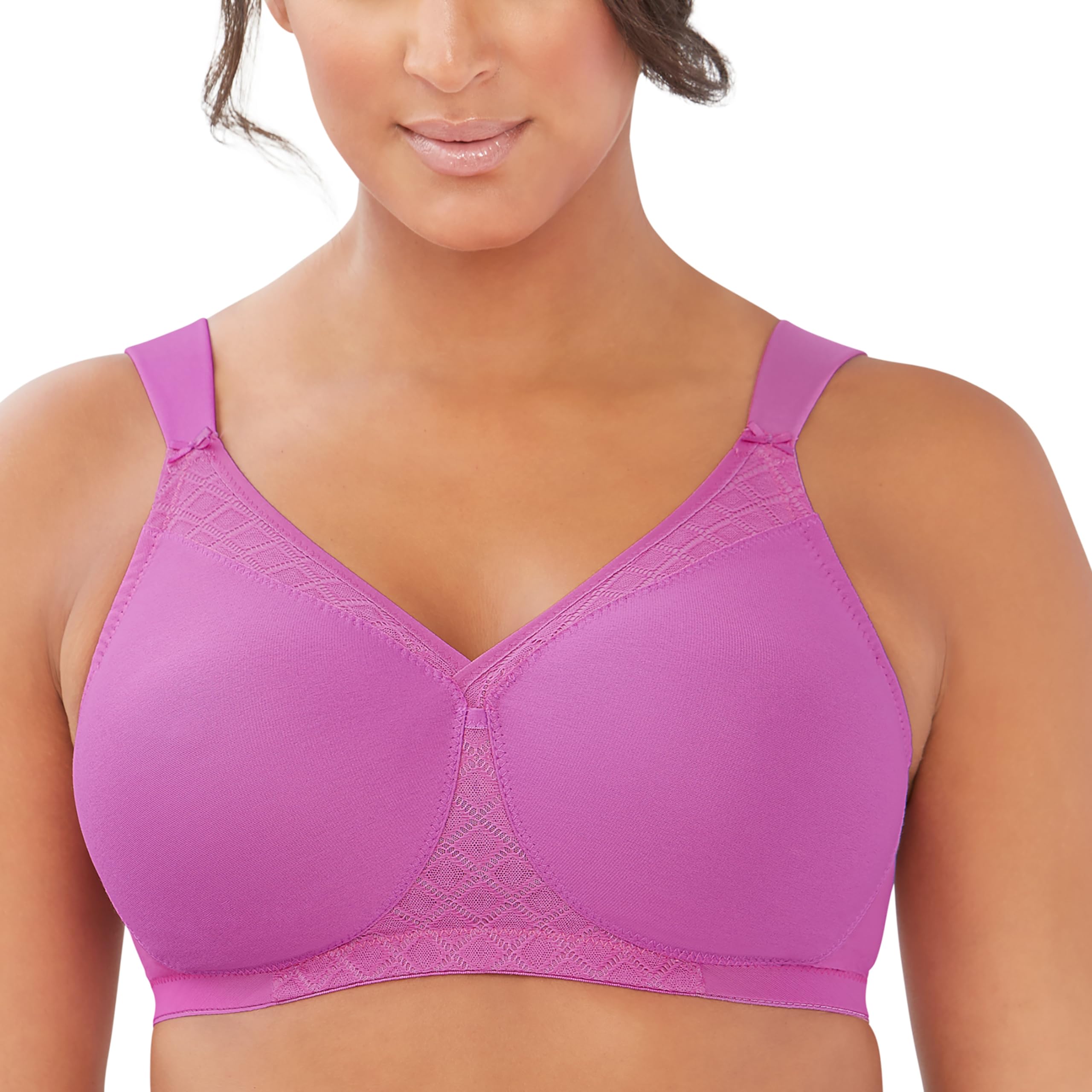 Glamorise Women's Plus Size T Shirt Bra with Seamless Straps
