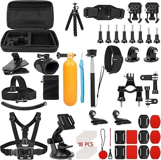 ChromLives Action Camera Accessories Kit, 57 in 1 Action Camera Mount Kit