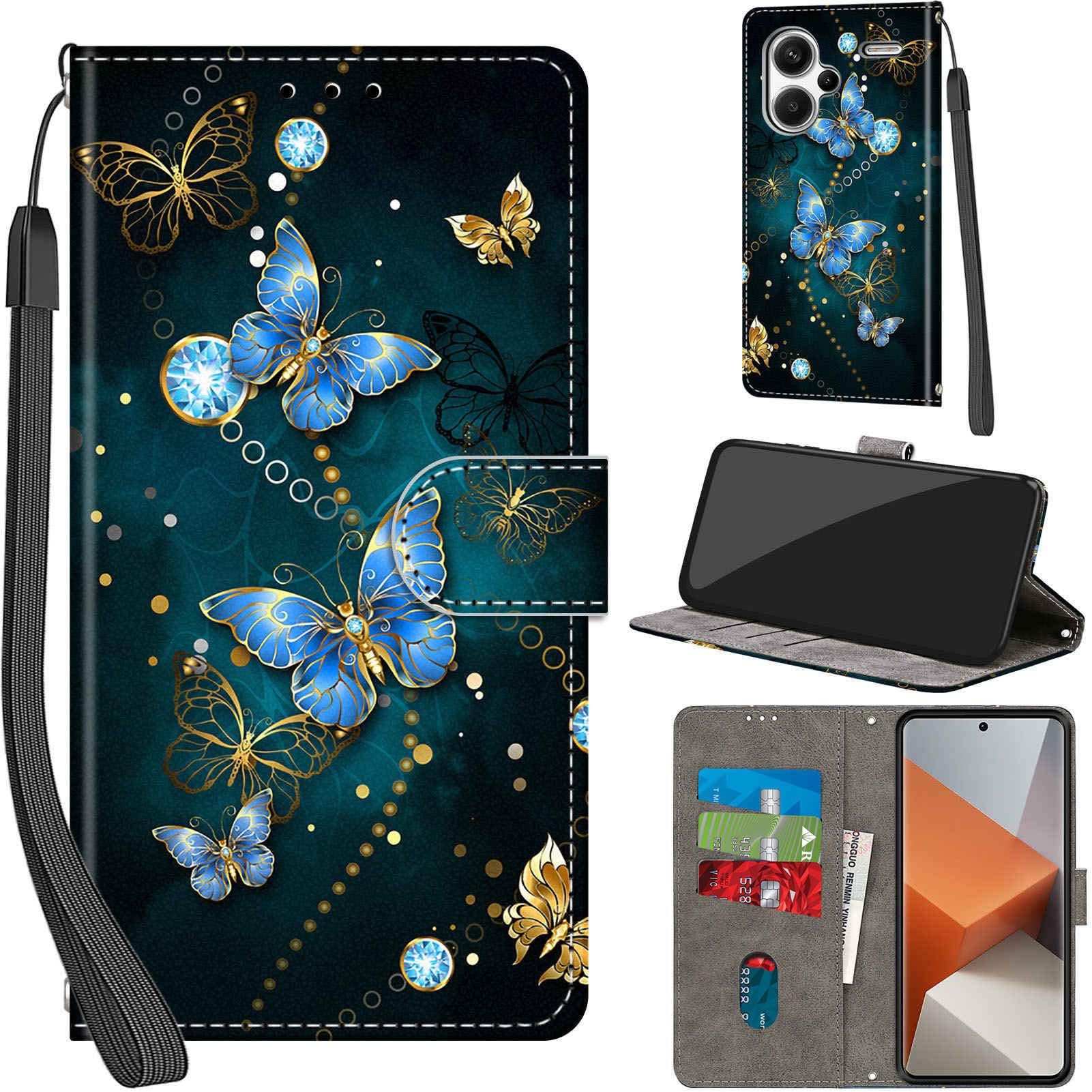 Cover for Xiaomi Redmi Note 13 Pro Plus 5G Wallet Case Butterfly